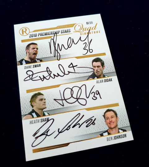 New 2023 Regal Release - 2010 Premiership Stars Quad Signature Rat Pack Card