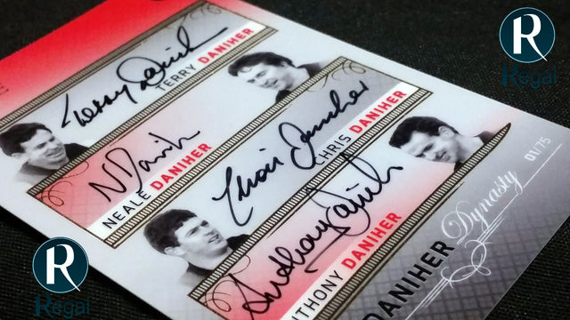 2016 Regal Greats of the Game Daniher Dynasty Jumbo Quad Signature Card