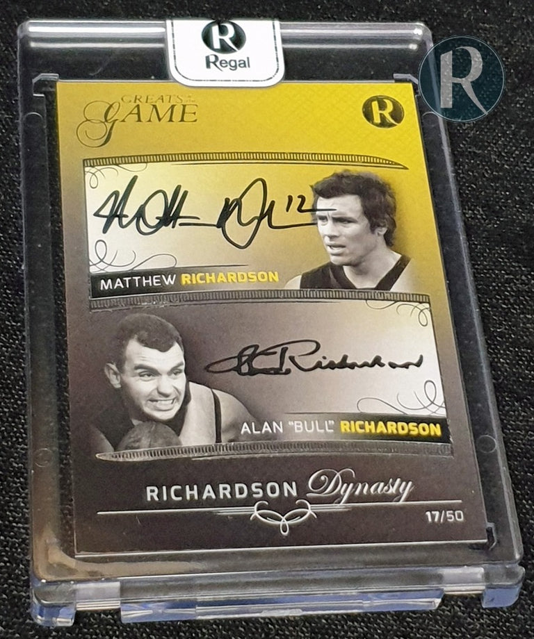 2021 REGAL GREATS OF THE GAME RICHARDSON DYNASTY DUAL SIGNATURE CARD